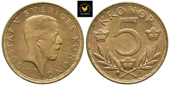 1920 Sverige 5 Kronor, 0/01
