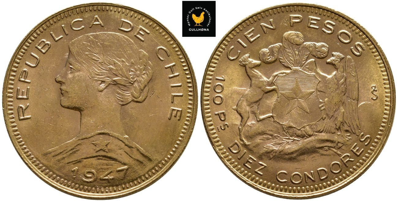 1947 Chile 100 Pesos, 0/01