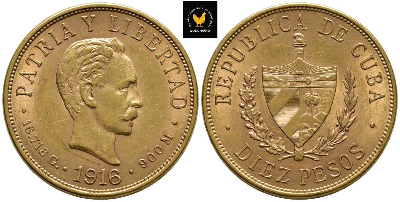 1916 Cuba 10 Pesos, 01