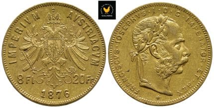 1876 Østerrike 8 Florins/20 Francs, 01