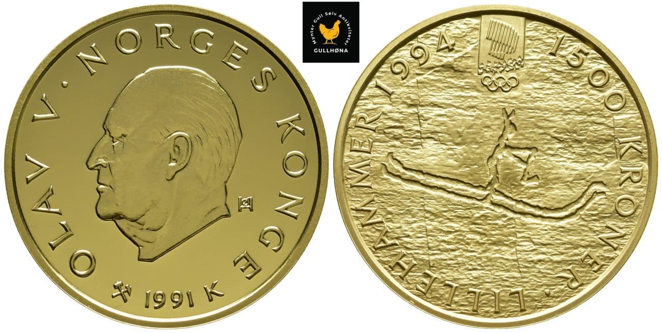 1994 Norge 1500 Kroner Rødøymannen Proof