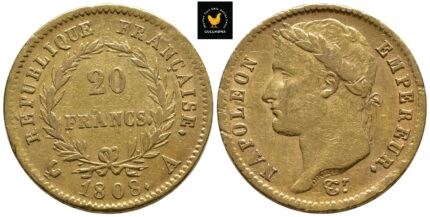 1808 Frankrike 20 Francs, 1+