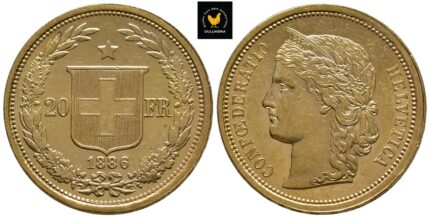 1886 Sveits 20 Francs, 0/01
