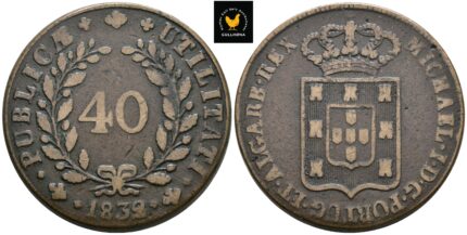 1832 Portugal 40 Reis (Pataco), 1