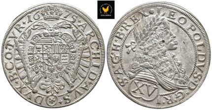 1675 Østerrike 15 Kreuzer, Leopold I, 0/01, Renset
