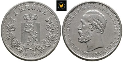 1894 Norge 1 Krone, 01. Kraftig Renset