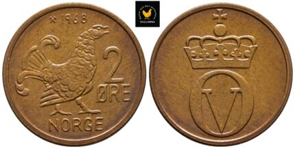 1968 Norge Myntsett - Hardplast - Speilglans 2 øre