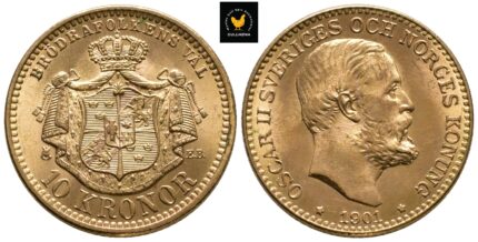 1901 Sverige 10 Kroner, 0/01