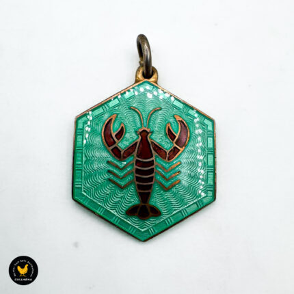 Anheng i forgylt sølv med emalje, Stjernetegn Krepsen- D-A