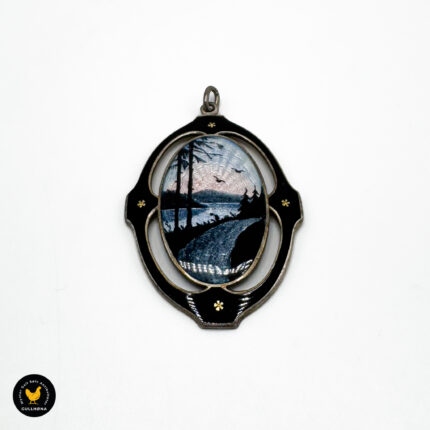 Anheng i Sølv med emalje - Aksel Holmsen