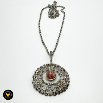 Smykke i sølv med pen stein - E.C.