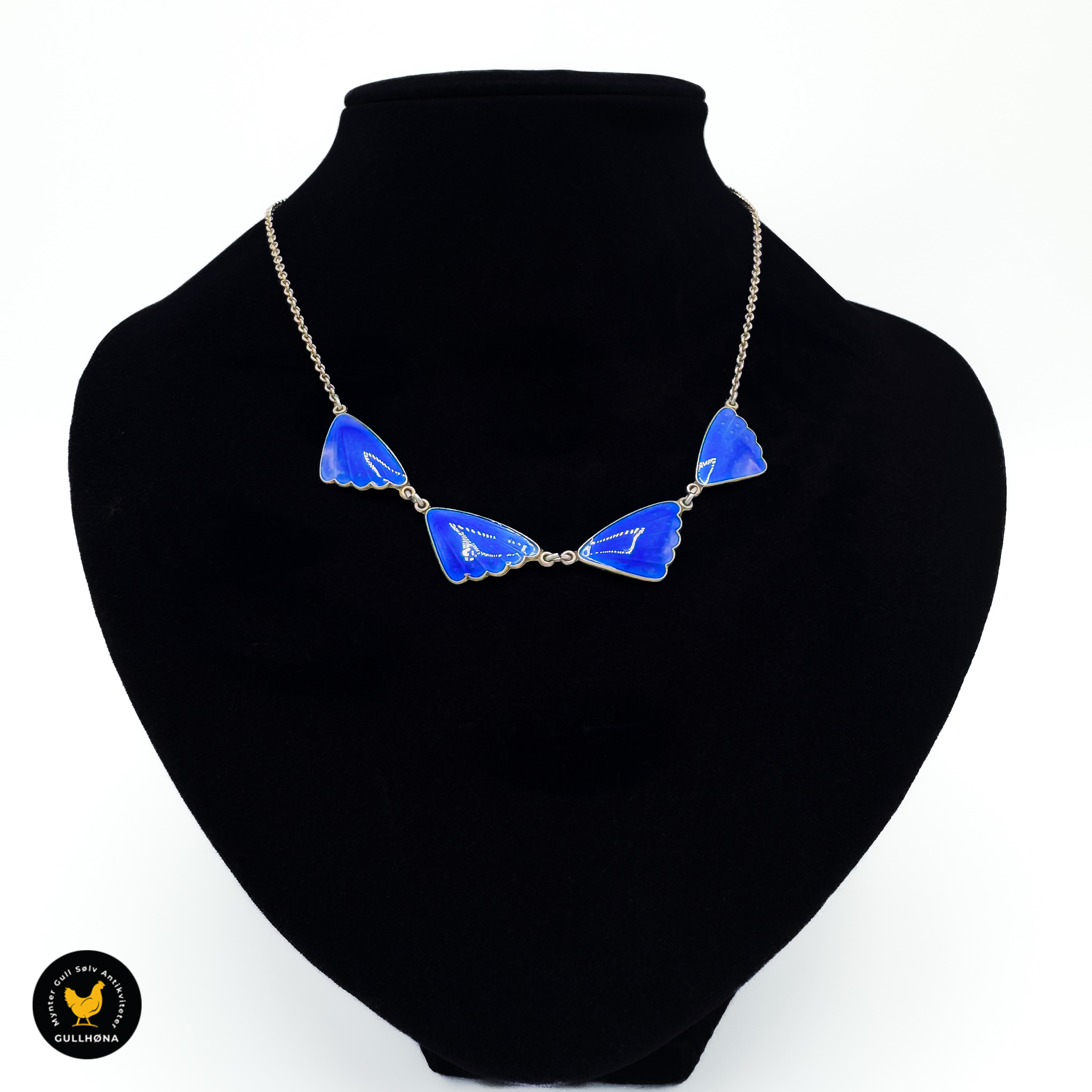 15.12 oxo blå emalje kjede 1