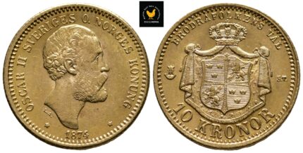 1874 Sverige 10 Kroner, 0/01