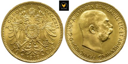 1912 Østerrike "Restrike" 10 Corona, 0