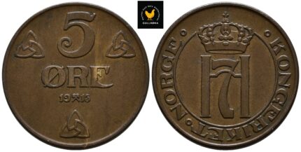 1915 Norge 5 Øre, 1+