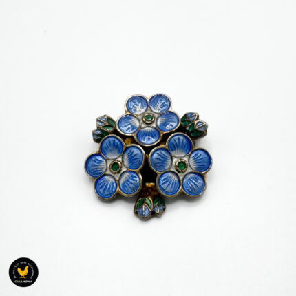 Brosje i sølv med emalje - Flora Serien - David Andersen