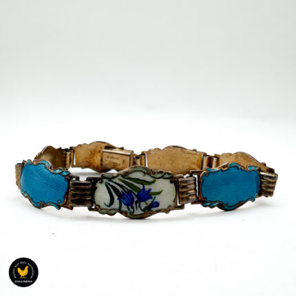 Armbånd i forgylt sølv med emalje - N.M. Thune