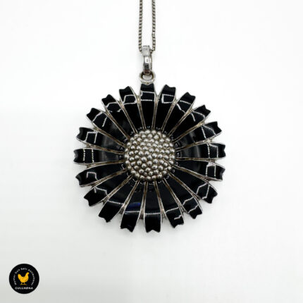 Anheng i sølv med svart emalje - Georg Jensen