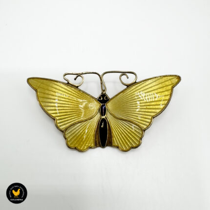 Brosje i sølv med emalje - Sommerfugl - David Andersen