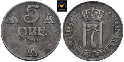 1919 Norge 5 Øre, 1+