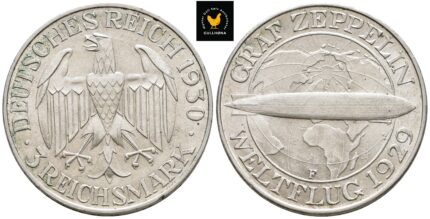 1930-F Tyskland 3 Reichsmark ''Graf Zeppelin'', 01
