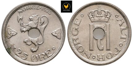 1923 Norge 25 Øre, 0, flekk