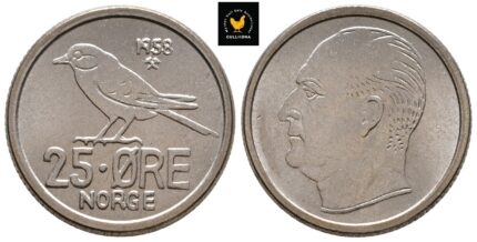 1958 Norge 25 Øre, 0