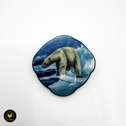 Brosje i forgylt sølv med flott motiv - Aksel Holmsen