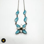 Aksel Holmsen sølv kjede med emalje