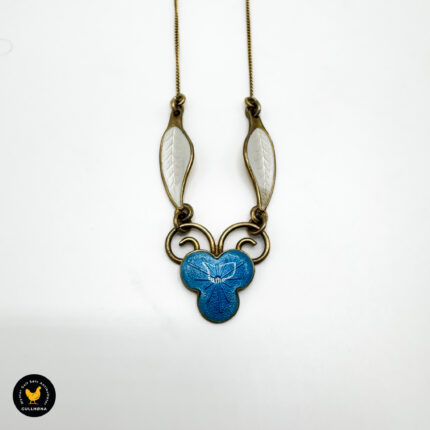 Emalje sølv kjede 925