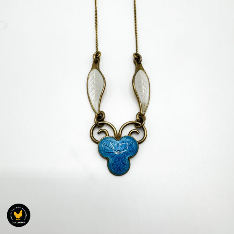 Emalje sølv kjede 925