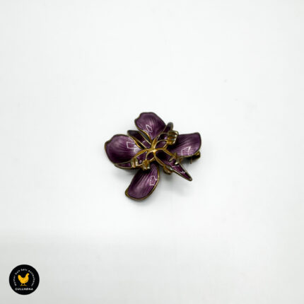 Kikki Kval David Andersen brosje emalje flora geitrams