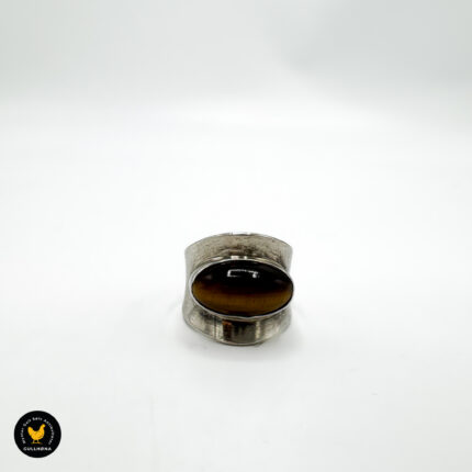 Ring i sølv med tigerøye - Niels Erik From - Denmark