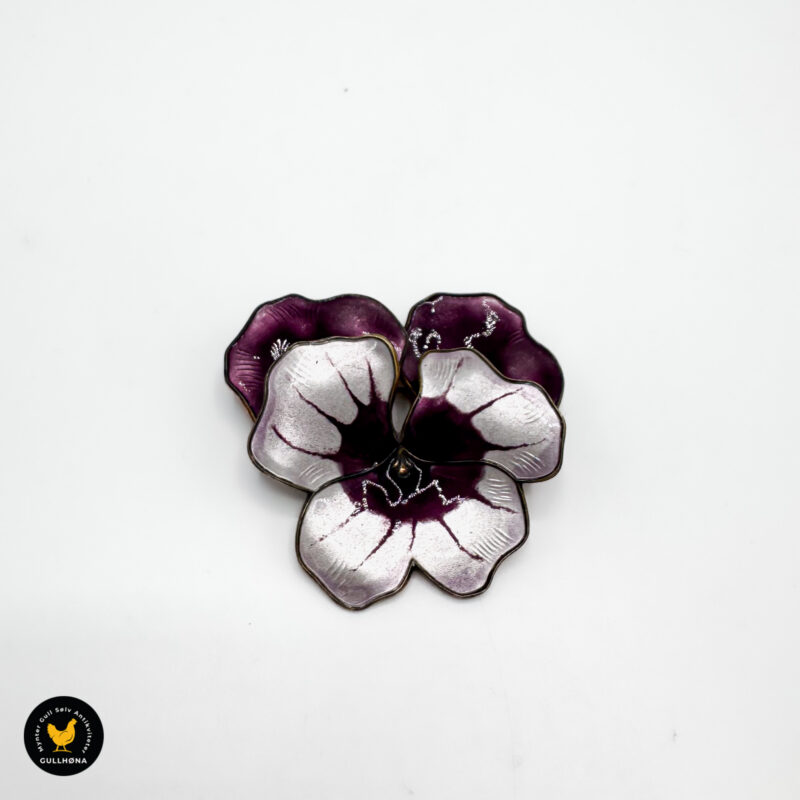 David-Andersen stemorsblomst brosje