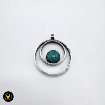 Anheng i sølv med amazonitt, Aksel holmsen, 925 S sølv anheng norsk design