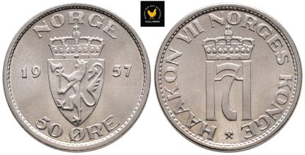 1957 Norge 50 øre, 0