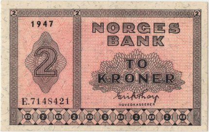 1947 Norge 2 Kroner, E.7148421, 01