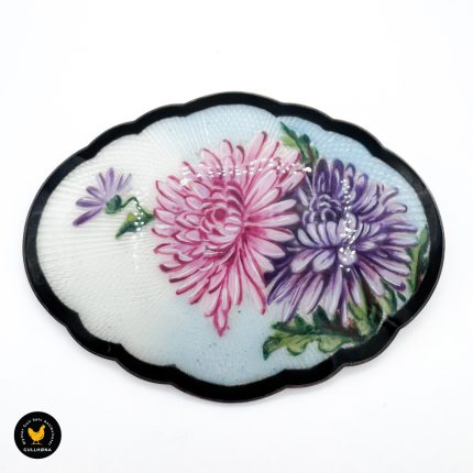 Brosje i sølv med blomstermotiv - Gustav Gaudernack