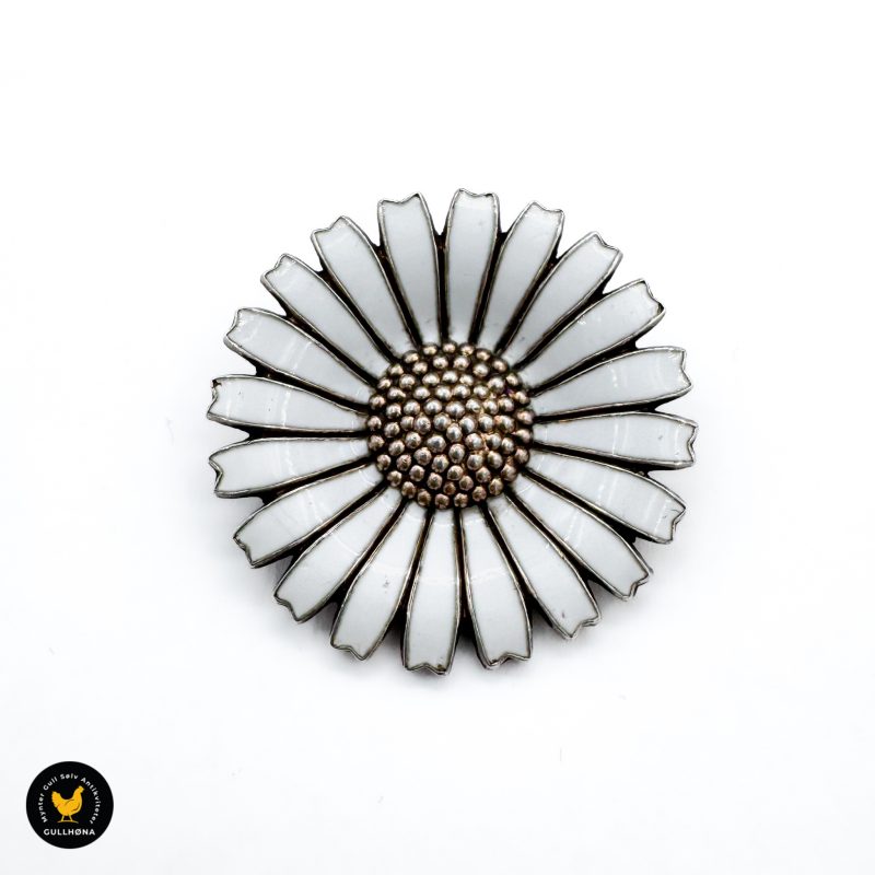 Anton Michelsen Georg Jensen Daisy brosje sølv denmark1