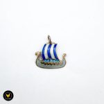 Sølv vikingskip anheng 2