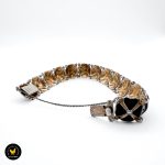 Design Svart emalje forgylt sølv armbånd 1