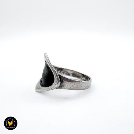 Norway Designs sølv grønn emalje ring 2