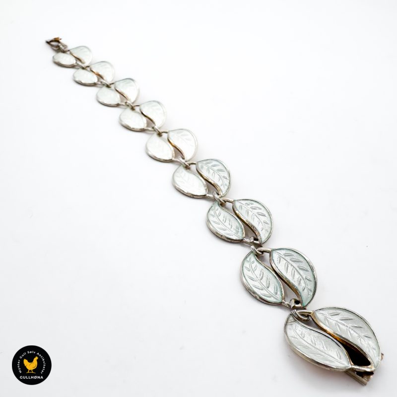 David Andersen Willy Winnæss hvit emalje armbånd 925 1