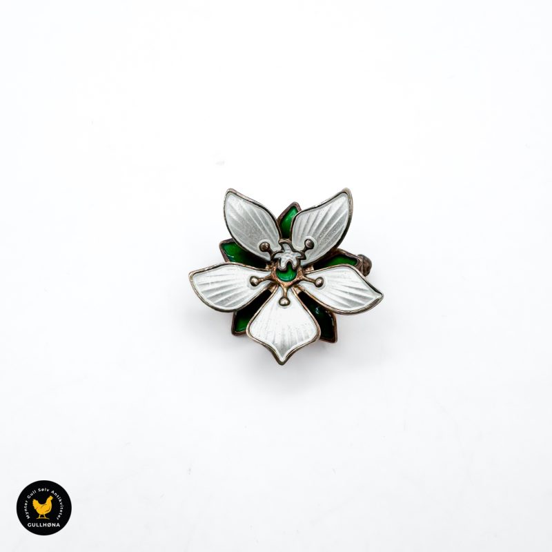 David Andersen flora sølv brosje smykke vintage 1