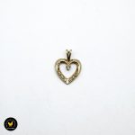Gull smykke anheng 585 14 karat hjerte 1