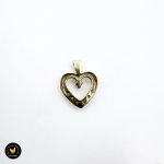 Gull smykke anheng 585 14 karat hjerte 1