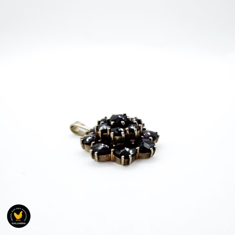 Gull smykke anheng granat rubin 14 karat 585 1