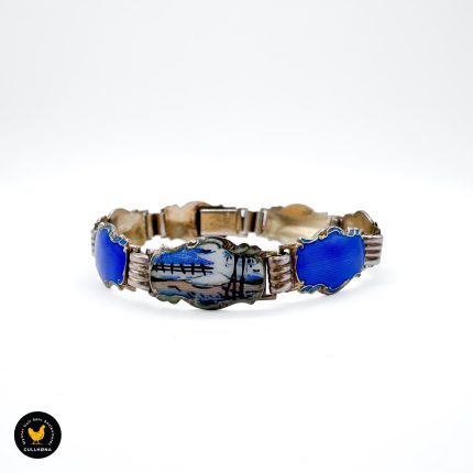 Hans Myhre sølv emalje natur armbånd 2