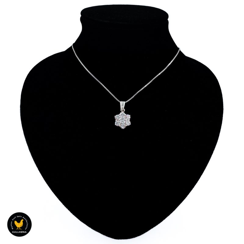 Sølv smykke anheng diamant 1