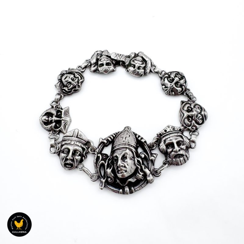 Nidarosdomen hoder historisk sølv armbånd vintage 1